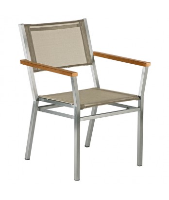 Barlow Tyrie - Equinox Dining Armchair in Titanium and Teak